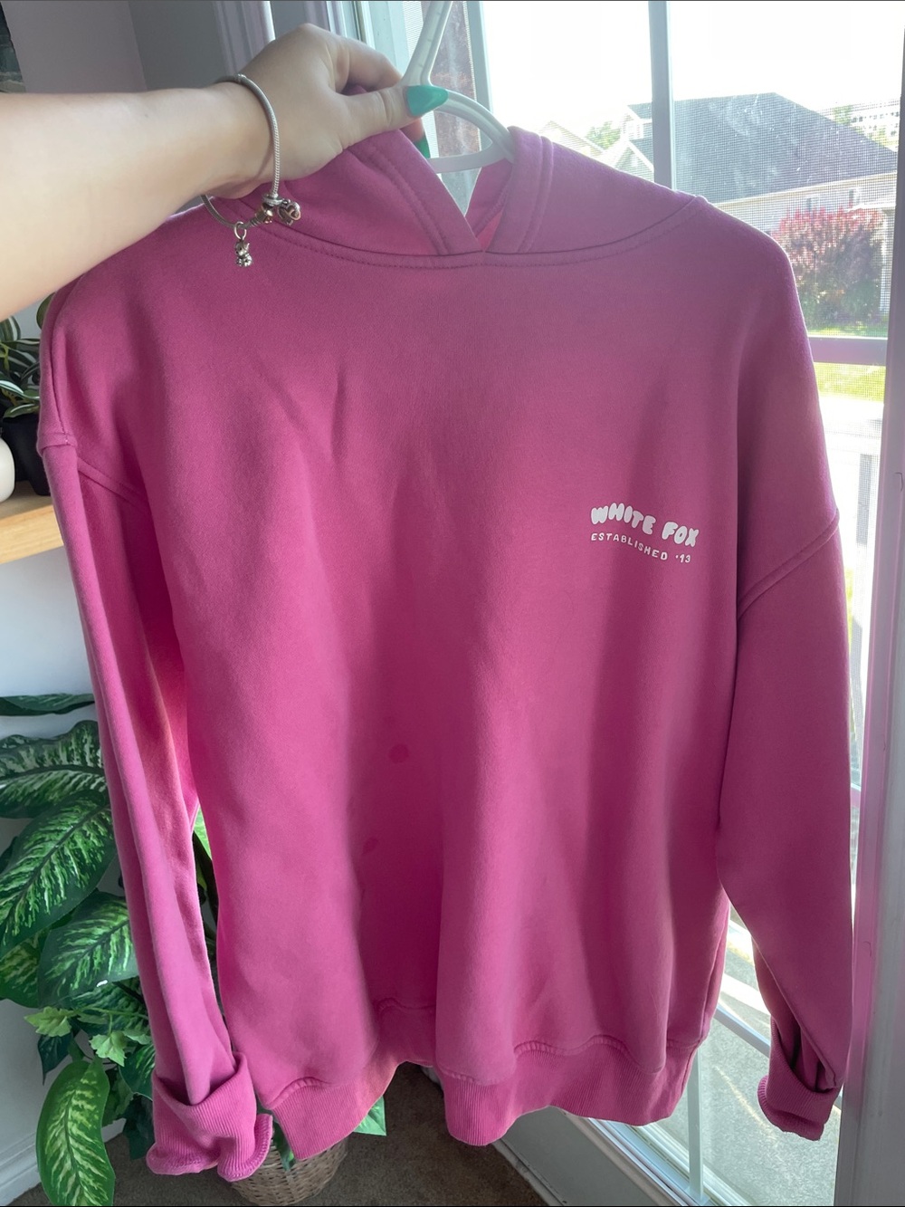 White Fox Boutique Pink Hoodie Sweatshirt